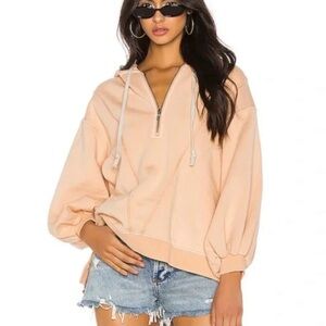 Free people High Road Pullover in Peach